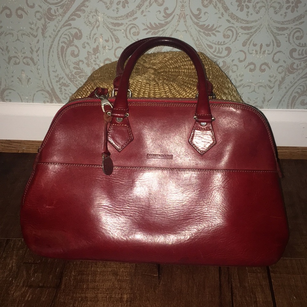 Red Leather Dooney & Bourke Hand Bag